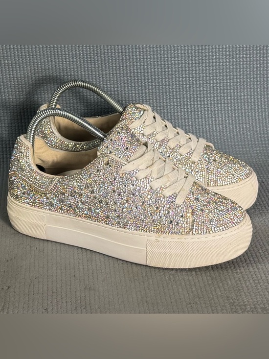 Betsey Johnson Sidny Rhinestone Platform Sneakers Women’s Size 7 - Picture 2 of 10